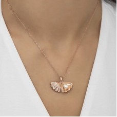 Gümüş Rose İncili İstiridye Bayan Kolye