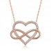 Gümüş Rose Kalpli Sonsuzluk Kadın Kolye Gümüş Rose Kalpli Sonsuzluk Kadın Kolye