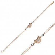 ​Gümüş Rose Kelebek Bayan Bileklik