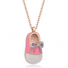 Gümüş Rose Kız Çocuk Pabuç Kadın Kolye