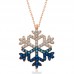 Gümüş Rose Mavi Taşlı Kar Tanesi Kolye Gümüş Rose Mavi Taşlı Kar Tanesi Kolye