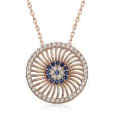 ​Gümüş Rose Nazar Kadın Kolye