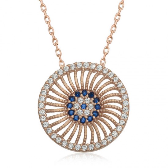 Gümüş Rose Nazar Kadın Kolye Gümüş Rose Nazar Kadın Kolye