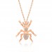 Gümüş Rose Örümcek Bayan Kolye