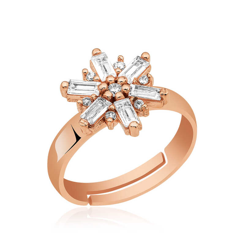 Gümüş Rose Rüzgar Gülü Yüzük Gümüş Rose Rüzgar Gülü Yüzük