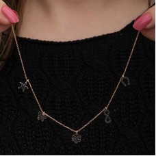 Gümüş Rose Şans Kadın Kolye