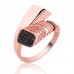 Gümüş Rose Siyah Taşlı Bayan Yüzük Gümüş Rose Siyah Taşlı Bayan Yüzük