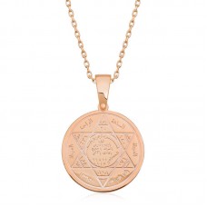 ​Gümüş Rose Süleyman Mührü Kolye