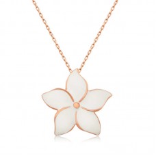 Gümüş Rose Yasemin Çiçeği Bayan Kolye