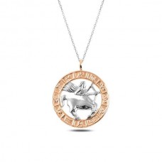 ​Gümüş Rose Yay Burcu Kolye