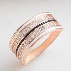 Gümüş Rose Zirkon Taşlı Kadın Yüzük