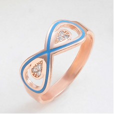 Gümüş Rose Zirkon Taşlı Sonsuzluk Kadın Yüzük