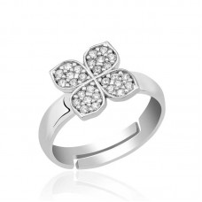 ​Gümüş Rüzgar Gülü Çiçek Yüzük