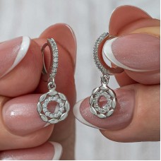 Gümüş Sallantılı Halka Kadın Küpe