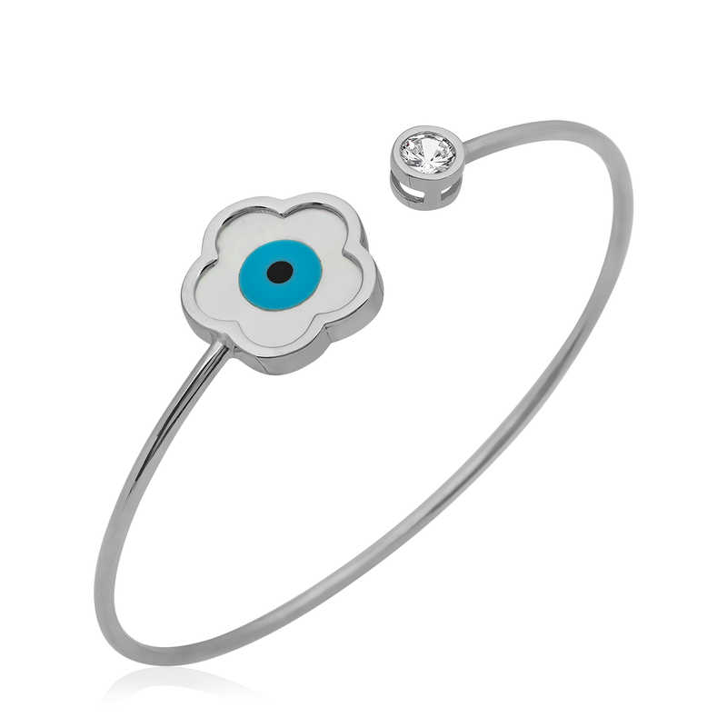 Gümüş Sedef Taşlı Çiçek Bileklik Gümüş Sedef Taşlı Çiçek Bileklik