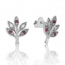 Gümüş Sevgi Dalı Çivili Küpe