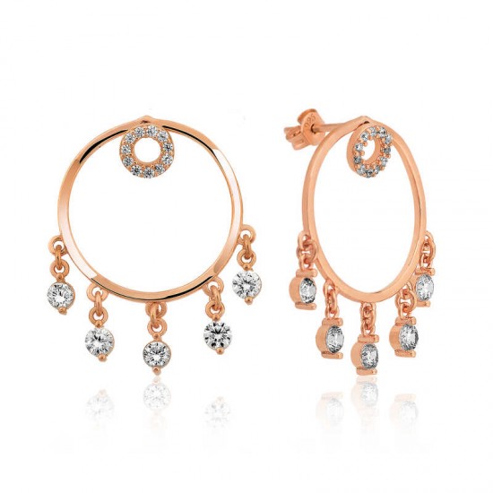 Gümüş Halka Bayan Küpe Gümüş Halka Bayan Küpe