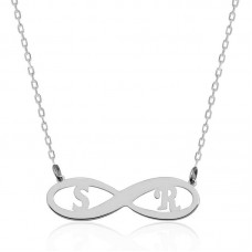 Gümüş Sonsuzluk Harf Kolye