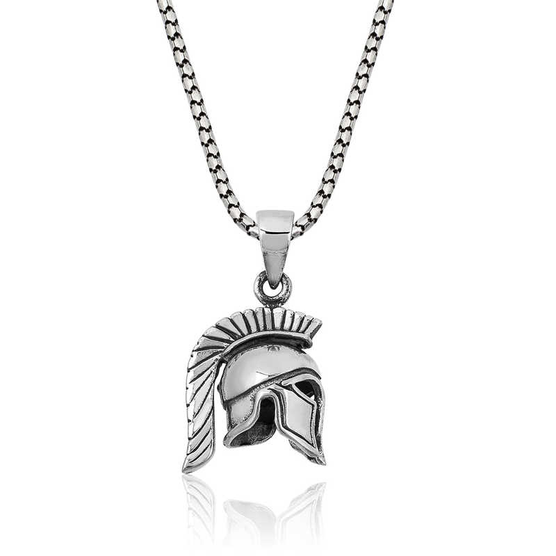 Gümüş Şovalye Miğfer Kolye Gümüş Şovalye Miğfer Kolye