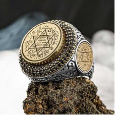 Gümüş Süleyman Mührü Erkek Yüzük