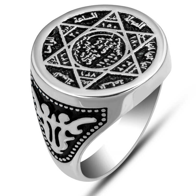 Gümüş Süleyman Mührü Erkek Yüzük Gümüş Süleyman Mührü Erkek Yüzük