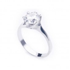 Gümüş Tek Taş Bayan Yüzük