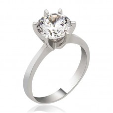 Gümüş Tek Taş Bayan Yüzük