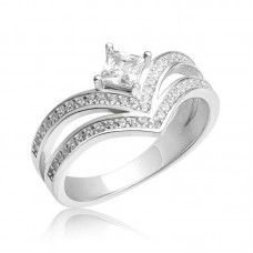 Gümüş Tek Taş Kadın Yüzük