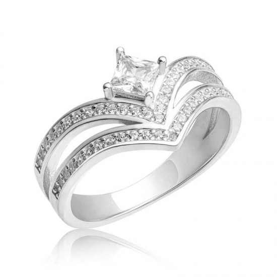 Gümüş Tek Taş Kadın Yüzük Gümüş Tek Taş Kadın Yüzük