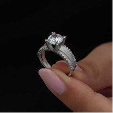 Gümüş Tek Taş Kadın Yüzük