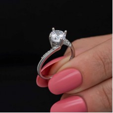 Gümüş Tek Taş Kadın Yüzük