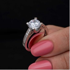 Gümüş Tek Taş Kadın Yüzük