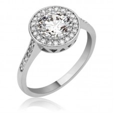 Gümüş Tek Taş Bayan Yüzük