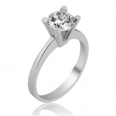 Gümüş Tek Taş Bayan Yüzük