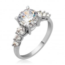 Gümüş Tek Taş Bayan Yüzük