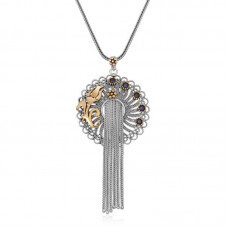 Gümüş Telkari Mavi Taşlı Kadın Kolye