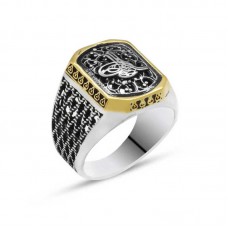 Gümüş Tuğralı Erkek Yüzük