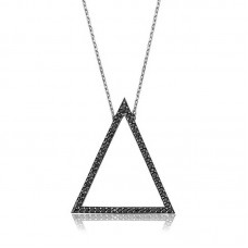 Gümüş Üçgen Kadın Kolye