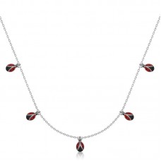 Gümüş Uğur Böceği Şans Kadın Kolye