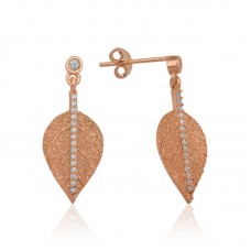 Gümüş Yaprak Küpe