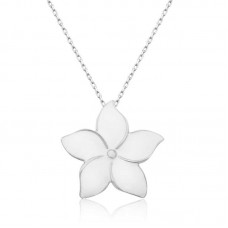Gümüş Yasemin Çiçeği Kadın Kolye