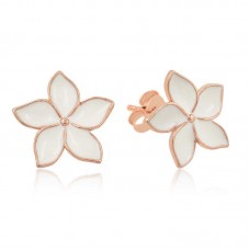 ​Gümüş Yasemin Çiçeği Çivili Küpe