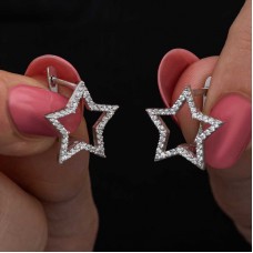 Gümüş Yıldız Kadın Küpe