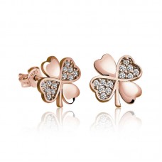 Gümüş Yonca Kadın Küpe