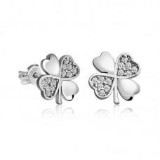 Gümüş Yonca Küpe