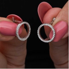 Gümüş Yuvarlak Kadın Küpe