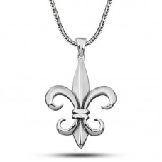 Gümüş Zambak Çiçeği Erkek Kolye