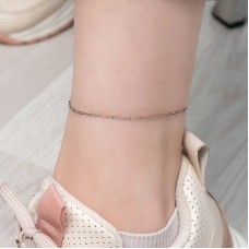 Gümüş Zincir Desenli Halhal