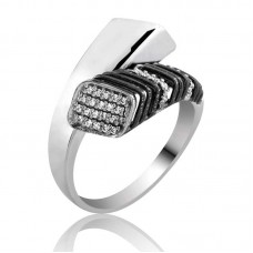 ​Gümüş Zirkon Taşlı Bayan Yüzük