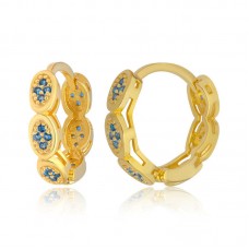 Gümüş Zirkon Taşlı Halka Kadın Küpe